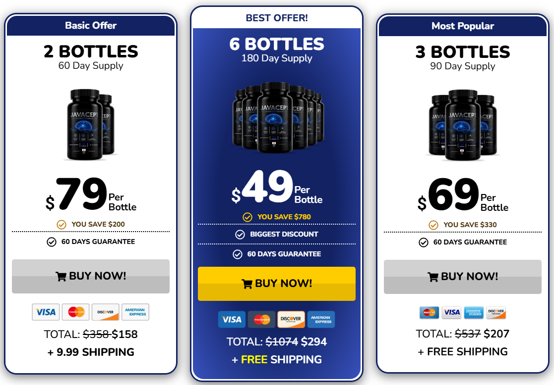 Javacept Official Price Packages and Discount Offers